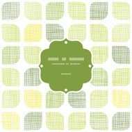 Abstract textile green rounded squares frame seamless pattern background