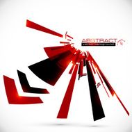 Abstract red and black shining lines background