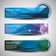 Three Abstract Header Designs N10