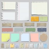 Various notes paper