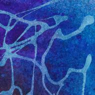 Bright blue abstract watercolor painting