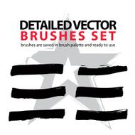 Brush strokes palette set of black hand-drawn N2