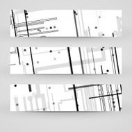 Vector banner set for your design N185