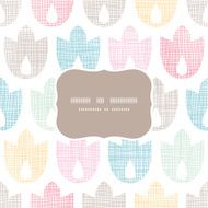 Abstract textile geometric tulips colorful frame seamless pattern background N2