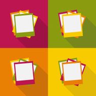 Vector set of photo blanks on color backgrounds N2