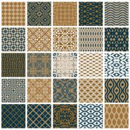 Vintage tiles seamless patterns N3