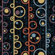 Disco style circles seamless pattern