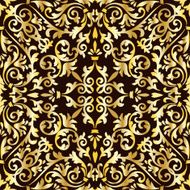 Golden baroque pattern