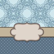 Vintage vector flower frame N196