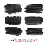 Hand drawn brush strokes