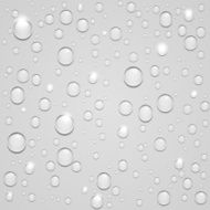 Water drops on white background