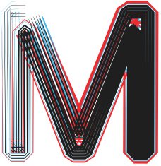 font Illustration Letter m N15
