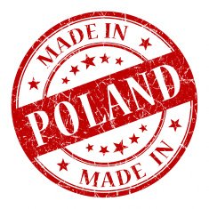 Made In Poland red stamp