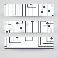Vector banner set for your design N172