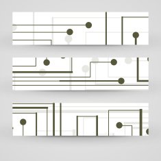 Vector banner set for your design N173