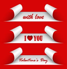Valentines day red stickers
