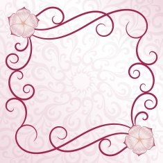 Vintage Floral Frame N48