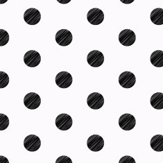 Black Polka Dots Pencil Drawn Pattern N2