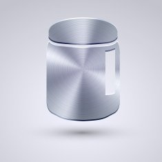 Vector full metal icon on blue background Eps10 N47