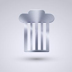 Vector full metal icon on blue background Eps10 N48