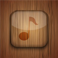 Vector wooden app icon Eps10 N27