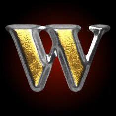 vector silver and golden figure w