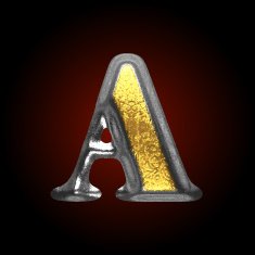 vector silver and golden figure a N2