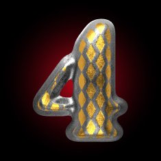 vector silver and golden figure 4 N2