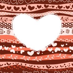 Love Valentine's Day Card on Seamless Background N2