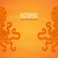 Colorful background with octopuses N2