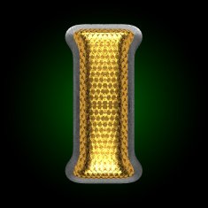 vector silver figure with gold i