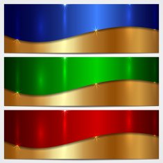 Vector Metallic Banner Set