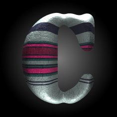 vector colored clay letter c N7