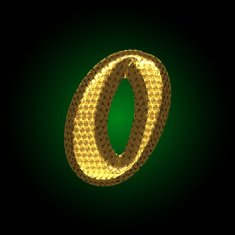 vector golden letter N56