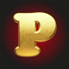 vector golden letter N59