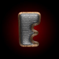 vector metal and wood figure N72