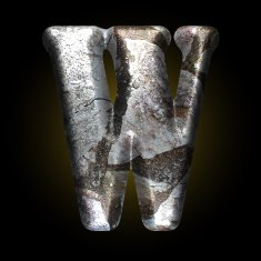 vector old stone letter N60