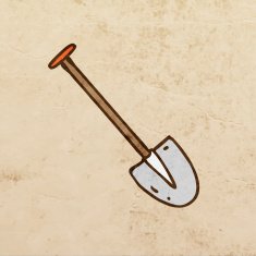 Shovel on Grunge Background N2