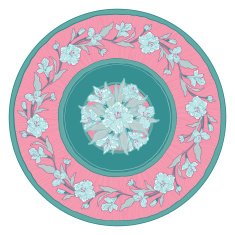 Round floral ornament Decorative vector illustration