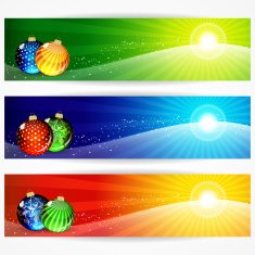 Abstract christmas banners