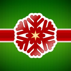 Christmas snowflake vintage card
