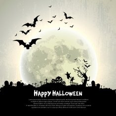 Happy Halloween sign and theme design background N5