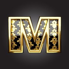 Vector golden figure m N3