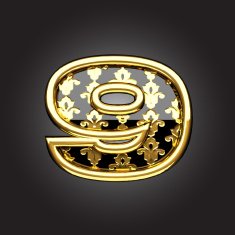 Vector golden figure 9 N2