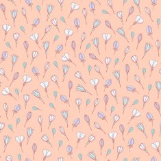 Delicate seamless rose pattern with flowers N2