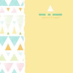 Abstract ikat triangles stripes square torn seamless pattern background