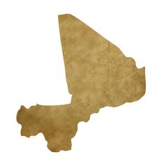 Mali grunge treasure map