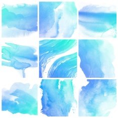 Set of Colorful water color painting background N303