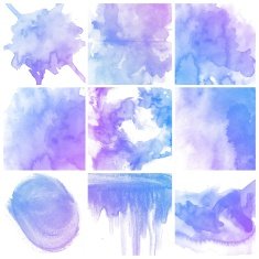 Set of Colorful water color painting background N312