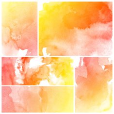 Set of Colorful water color painting background N337